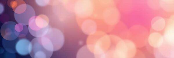 Colorful bokeh background with vibrant circular lights in shades of pink, purple, and blue during a festive evening event photo