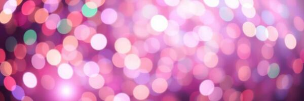 Colorful bokeh lights create a dreamy atmosphere at a festive event in the evening photo