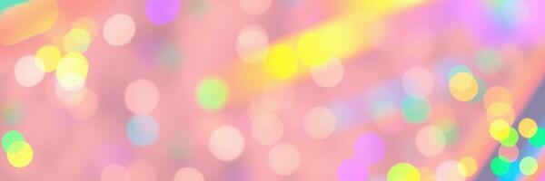 Colorful bokeh lights create a vibrant atmosphere in an abstract background setting at an evening event photo