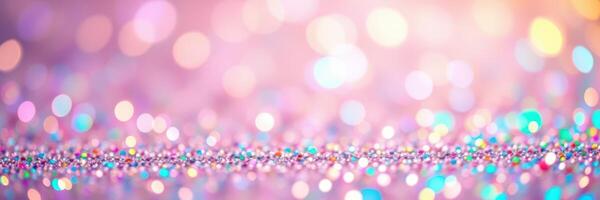 Colorful bokeh lights create a dreamy atmosphere in a soft background setting photo