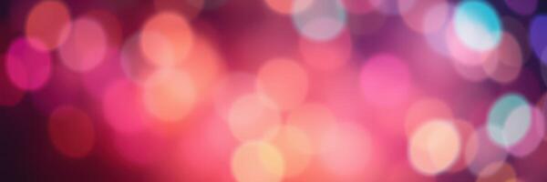 Colorful bokeh lights create a dreamy atmosphere in a festive setting at night photo