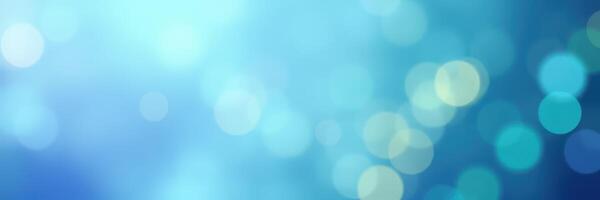 Vibrant blue bokeh background with soft lights creating a dreamy atmosphere photo