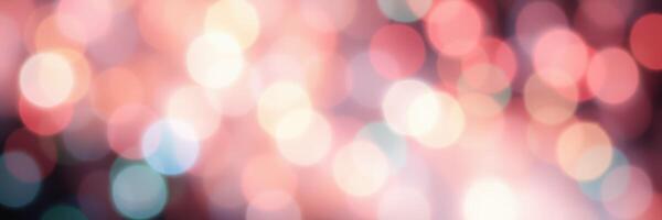 Beautiful colorful bokeh lights create a festive atmosphere in a lively setting during a celebration or event photo