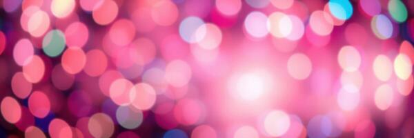 Colorful abstract bokeh background with vibrant lights creating a festive atmosphere photo