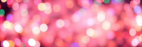 Colorful bokeh lights create a vibrant atmosphere for a festive celebration during the evening photo