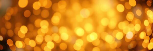 Vibrant golden bokeh lights creating a warm and festive atmosphere for celebrations and gatherings photo