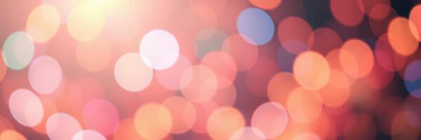 Colorful light bokeh with soft focus creating a dreamy atmosphere in a festive setting photo