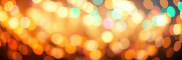 Vibrant bokeh lights create a festive atmosphere at a nighttime celebration photo