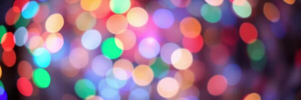 Colorful bokeh lights create a festive atmosphere during a joyful celebration in the evening photo