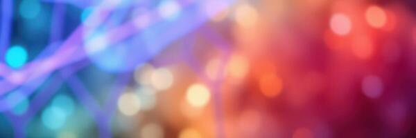 Vibrant abstract lights create a dynamic visual experience with rich colors and soft bokeh effects photo