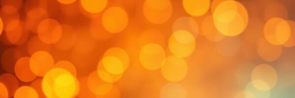 Bright orange bokeh lights create a warm and inviting atmosphere during a festive evening celebration photo