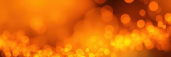 Bright orange lights create a warm and vibrant atmosphere during a festive celebration at night photo