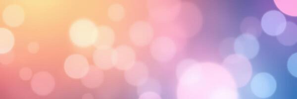 Soft bokeh lights create a vibrant and colorful background for celebrations or creative projects photo