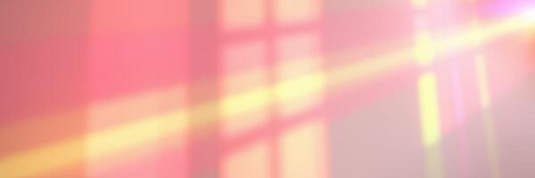 Colorful sunlight creates a vibrant reflection on the wall in a sunny room during the afternoon photo