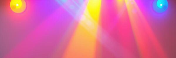 Colorful light beams create a vibrant atmosphere at a lively party during the evening in a festive venue photo