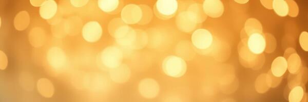 Shimmering golden bokeh lights create a festive atmosphere during a celebration or event photo