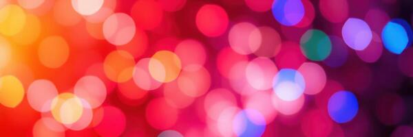 Vibrant bokeh lights create a stunning abstract background filled with colorful circles in a festive atmosphere photo