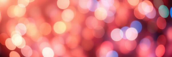 Colorful bokeh lights create a whimsical atmosphere in a festive celebration during evening hours photo