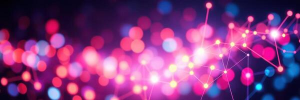 Colorful light patterns create a vibrant abstract background suitable for digital art or creative design projects photo