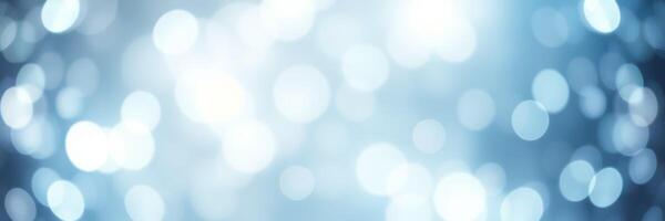 Soft blue bokeh with glowing lights creates a serene and dreamy atmosphere perfect for artistic backgrounds photo