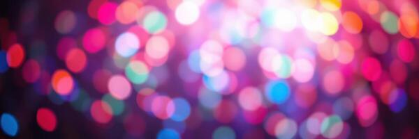 Colorful bokeh lights create a festive atmosphere during a nighttime celebration with vibrant hues reflecting joy and excitement photo