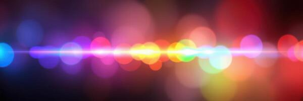 Vibrant light patterns create an abstract visual experience in colorful hues and soft bokeh effects photo