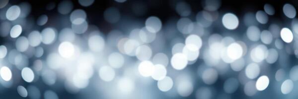 Beautiful shimmering lights create a dreamy effect in a dark setting during a festive or artistic event photo