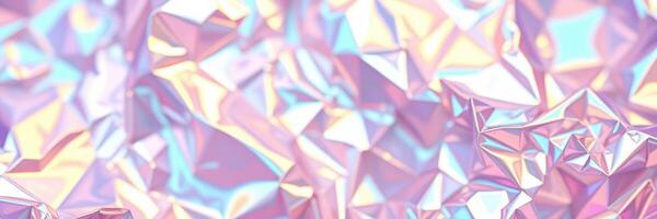 Colorful iridescent foil texture creates a vibrant background for creative projects and designs photo
