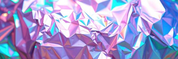 Colorful crinkled foil creates an abstract background full of vibrant hues and textures in a creative setting photo