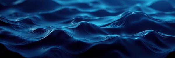 Waves form a mesmerizing pattern in deep blue water under soft lighting at night photo