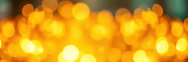 Bright golden bokeh lights create a warm and inviting atmosphere for evening celebrations photo