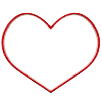 Vibrant red 3D heart, on transparent background. Perfect for Valentines Day, romantic designs, social media graphics. 3D render png