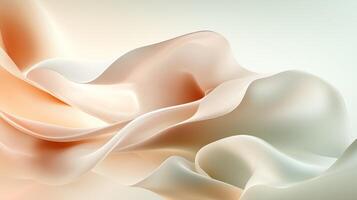 Soft flowing silk fabric in pastel shades creating an elegant and serene visual composition photo