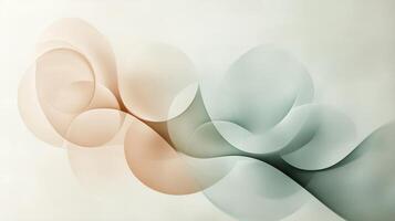 Abstract design featuring swirling shapes in soft colors creating a visual flow on a smooth background photo