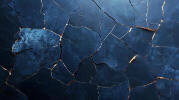Detailed cracked surface showing deep fissures and contrasting colors in a textured setting photo