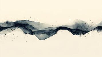 Soft, flowing black waves with subtle textures drift gracefully across a light canvas photo