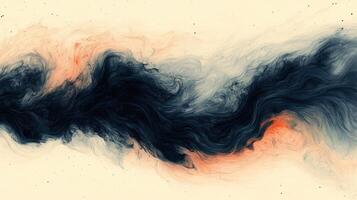 Swirls of dark hues blend with warm tones against a soft background, creating a mesmerizing visual effect photo