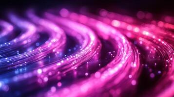 Colorful swirls of light flow gracefully, forming intricate patterns that captivate the viewers attention photo