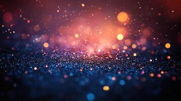 Bright, colorful lights create an enchanting atmosphere filled with shimmering sparkles photo