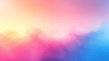 Soft gradient blends of pink, blue, and yellow create a serene and vibrant abstract background photo