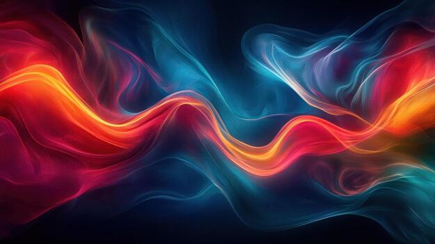 Swirling colors and luminous waves blend seamlessly to create an energetic and dynamic visual effect photo