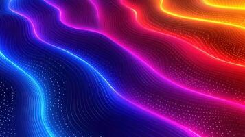 Colorful waves of light blend together in an abstract pattern, showcasing a captivating visual experience photo
