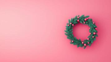 Neumorphic Christmas UI with Festive Evergreen Wreath and Soft Embedded Buttons for Modern Holiday Design Aesthetic in Minimalist Style, Perfect for Seasonal App Interfaces and Digital Concepts photo