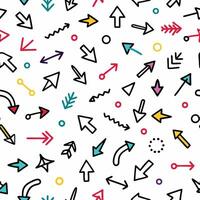 seamless pattern with colorful arrows and arrows vector