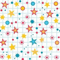 a colorful star pattern with stars and dots vector