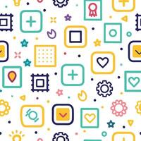 a colorful pattern with icons and symbols vector