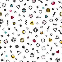seamless pattern with geometric shapes and colors vector