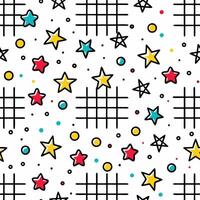 seamless pattern with stars and squares vector