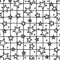 a black and white star pattern with a grid vector