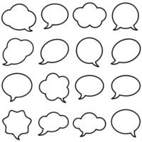 a set of speech bubbles with different shapes vector